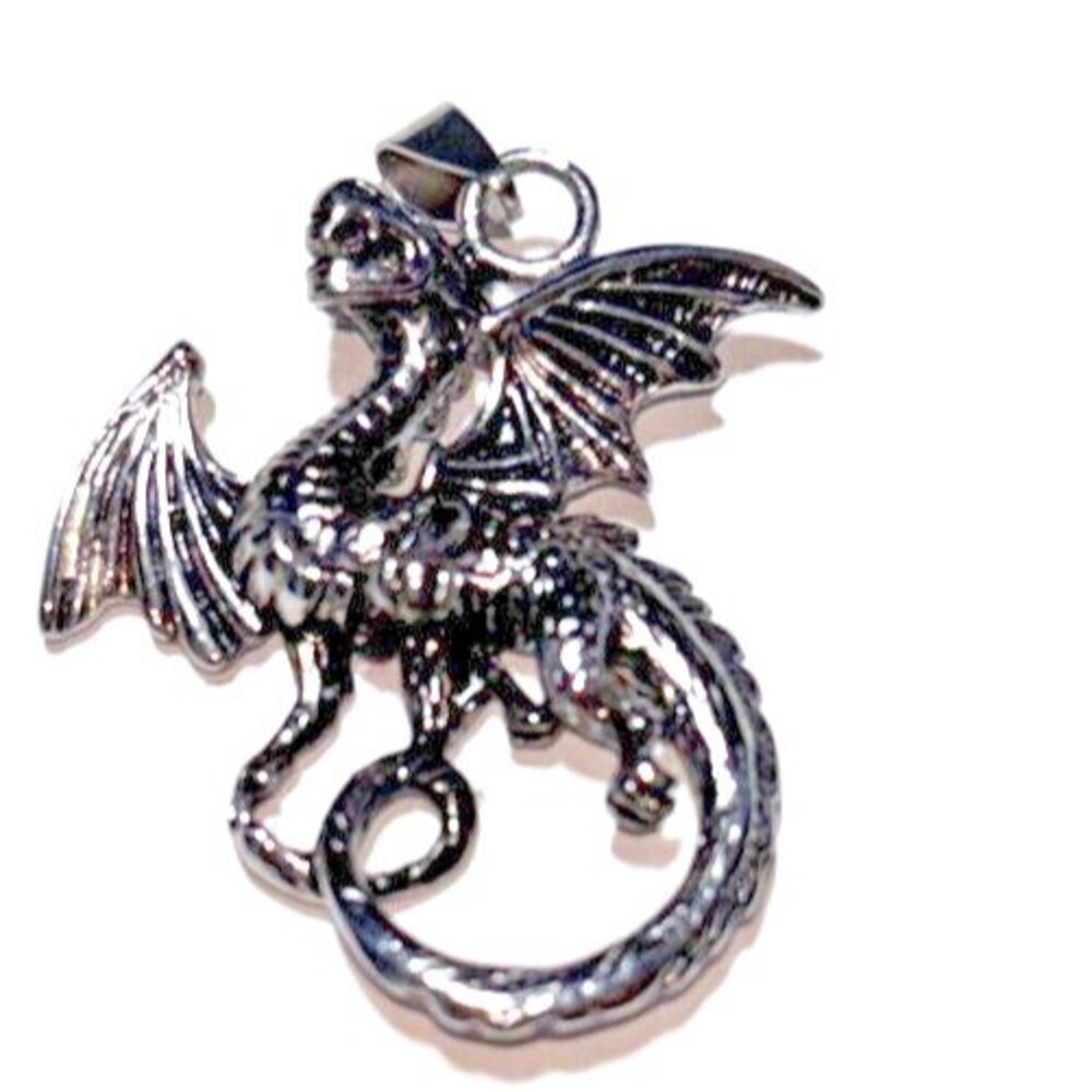 Dragon Pendant .      Pendant Only.  Stainless Steel  By  Spikes.